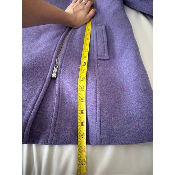 NWT Talbots Lilac Purple NATALIA MOTO COAT Italian Wool Blend Front Zip Jacket S - Picture 6 of 10